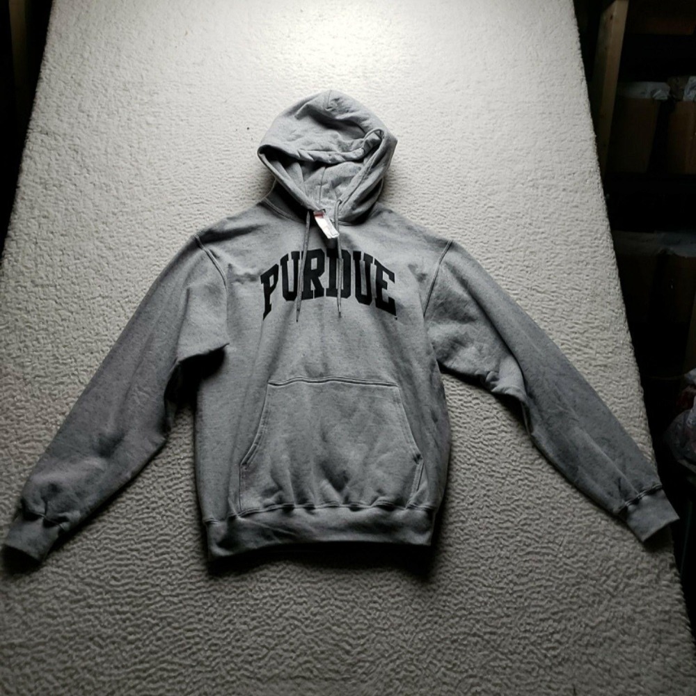 Purdue Boilermakers Sweatshirt Hoodie Mens Medium Gray NCAA Port & Company